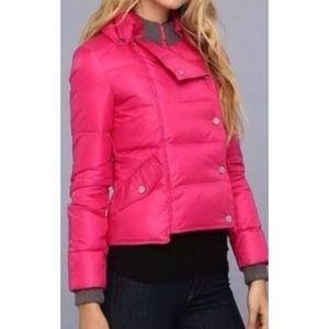 BCBG Isaac Duck Down Party Coat Jacket $368 Pink.